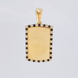 Dije Placa Rectangular Ovalada 3.8 g / 3.1 cm Oro Amarillo 18K