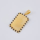 Dije Placa Rectangular Ovalada 3.8 g / 3.1 cm Oro Amarillo 18K