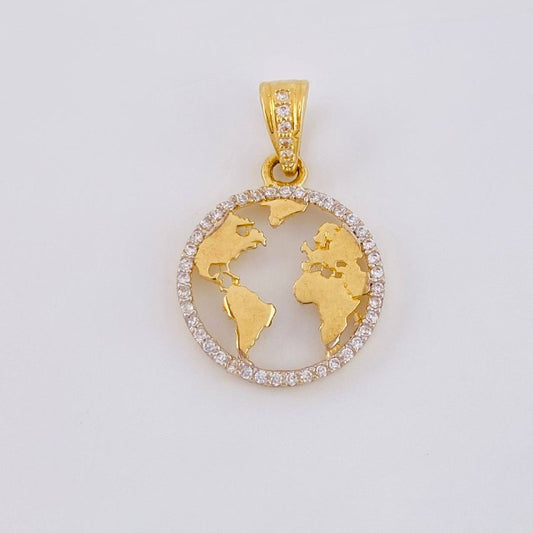 Dije Silueta Tierra 2 g / 2.3 cm Oro Amarillo 18K
