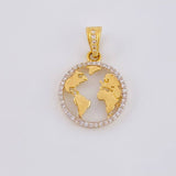 Dije Silueta Tierra 2 g / 2.3 cm Oro Amarillo 18K