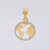 Dije Silueta Tierra 2 g / 2.3 cm Oro Amarillo 18K