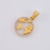 Dije Silueta Tierra 2 g / 2.3 cm Oro Amarillo 18K