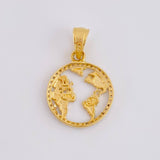 Dije Silueta Tierra 2 g / 2.3 cm Oro Amarillo 18K