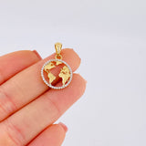Dije Silueta Tierra 2 g / 2.3 cm Oro Amarillo 18K