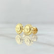 Topos Sol 0.8gr / 8mm Texturizado Oro Amarillo 18K