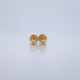 Topos Bola 0.35gr / 3mm Lisa Oro Amarillo 18K $