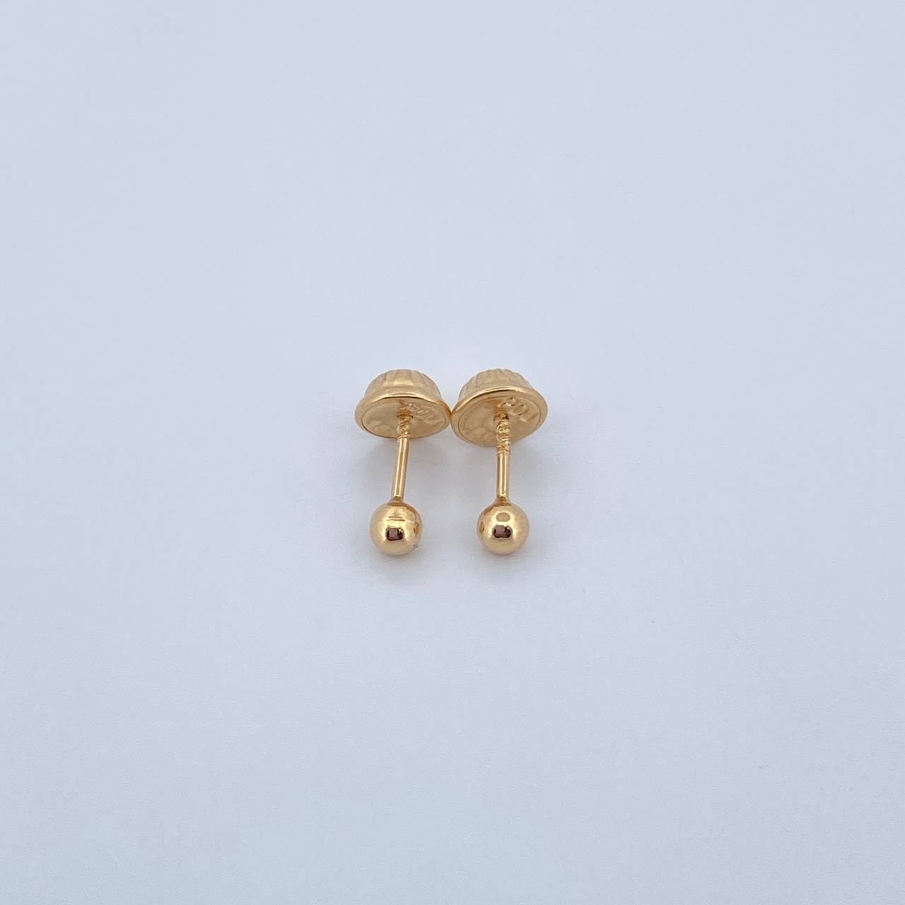Topos Bola 0.35gr / 3mm Lisa Oro Amarillo 18K $