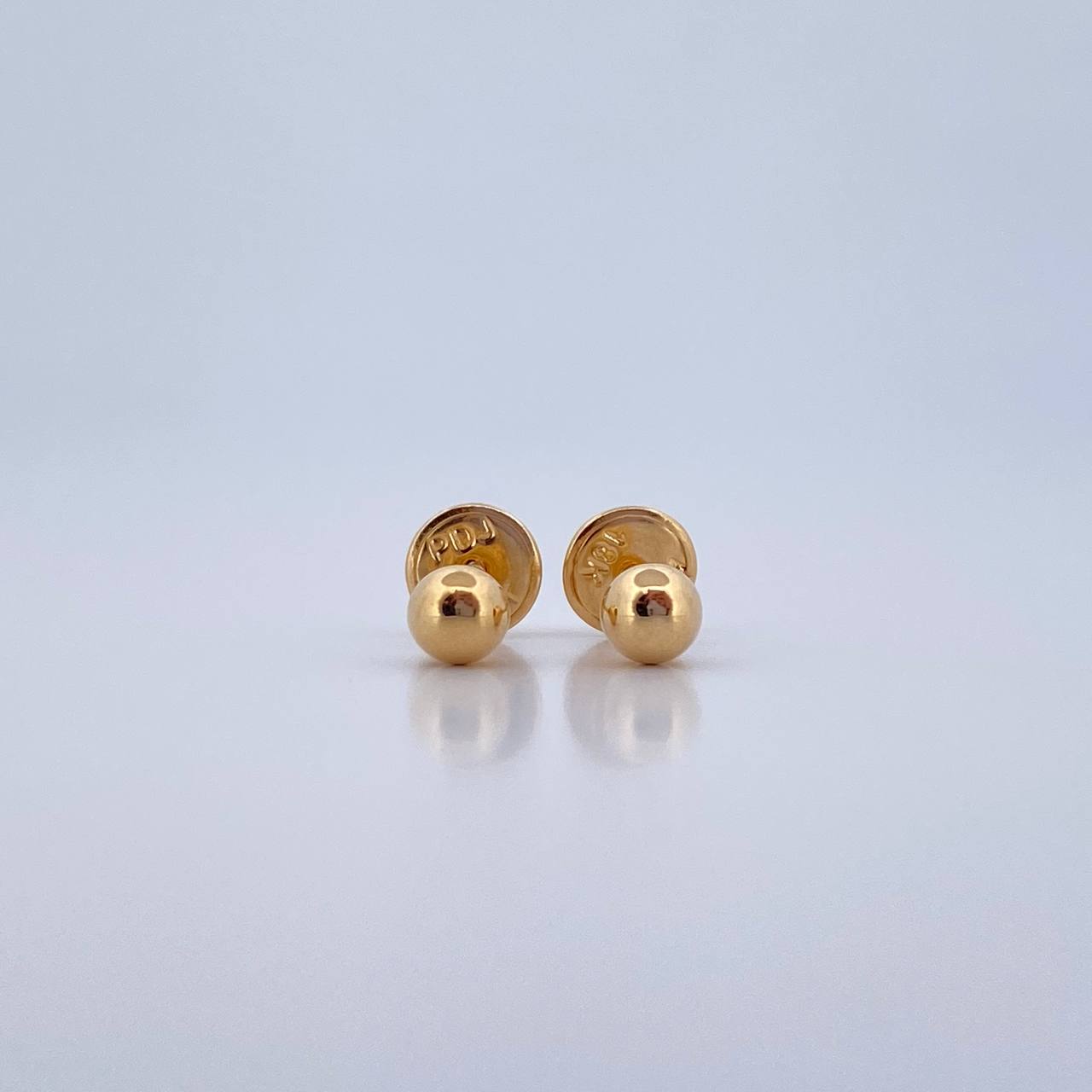 Topos Bola 0.4gr / 4mm Lisa Oro Amarillo &