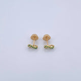 Topos Infinito 0.65gr / Circones Verdes Oro Amarillo 18K &
