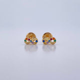 Topos Infinito 0.65gr / Circones Colores Oro Amarillo 18K &