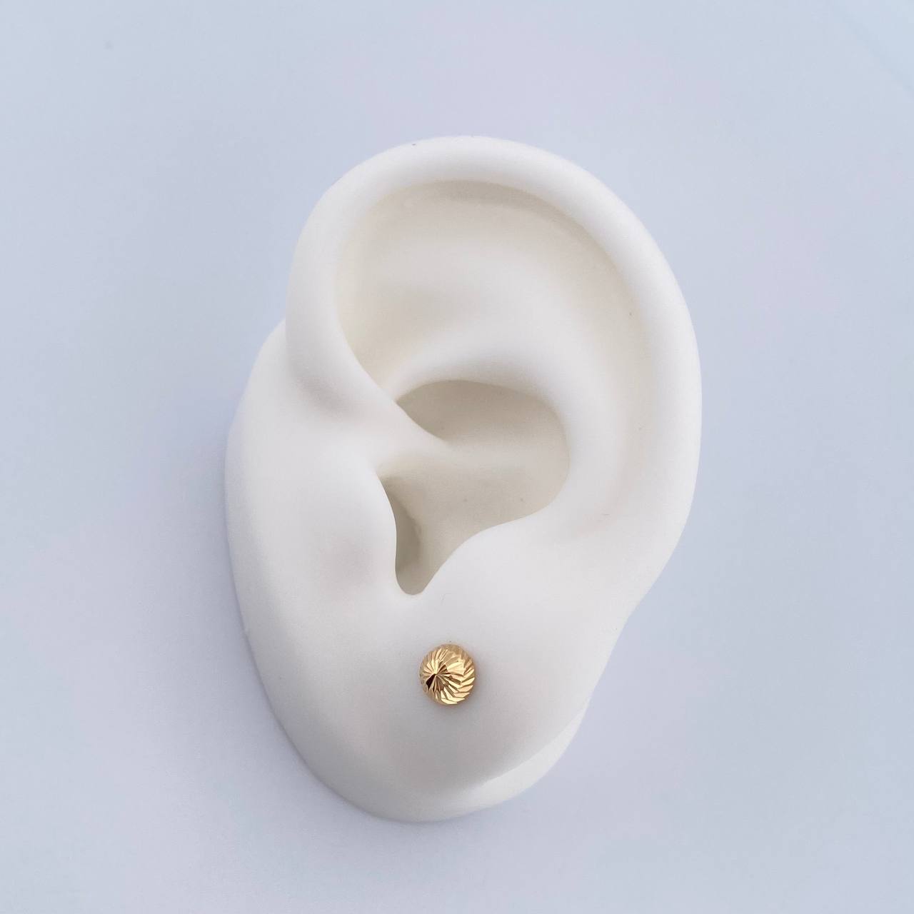 Topos Media Bola 0.5gr / 4mm / Diamantada Oro Amarillo 18K $