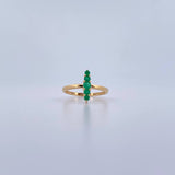 Anillo Linea 2.2gr / T6 3/4 / Esmeralda 28Pts Oro Amarillo 18K (Joya) &