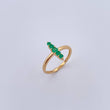 Anillo Linea 2.2gr / T6 3/4 / Esmeralda 28Pts Oro Amarillo 18K (Joya) &