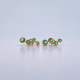 Topos Circulos 3gr / Esmeralda 77 Pts Oro Amarillo 18K (Joya) &