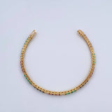 Pulso Tennis 10.9gr / 17.2cm / 2.6mm Esmeralda 1.00 Qts Zafiro Rubíes 2.4 Qts Diamante 78 Pts Oro Amarillo 18K (Joya) &