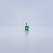 Dije Cuadrado 0.8gr / 1cm / Esmeralda 1.01 Qts Oro Amarillo 18K (Joya) &