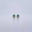 Topos Circulo 2gr / Esmeralda 28 Pts Diamante 8 Pts Dos Oros Amarillo Blanco 18K (Joya) &