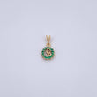 Dije Virgen Maria 0.65gr / 1.5cm / Esmeralda 10 Pts Oro Amarillo 18K (Joya) &
