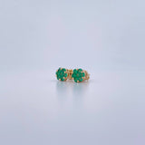 Topos Flor 2.3gr / Esmeralda 62 Pts Oro Amarillo 18K (Joya) &