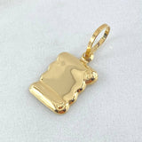 Dije Placa Pergamino 0.75gr / 2.2cm / Oro 18K