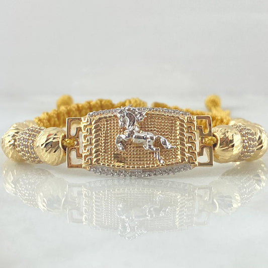 Pulsera Amarilla Herraje Caballo 11.9gr / Oro 18K ©