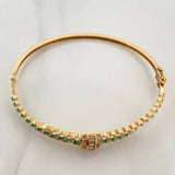 Pulso Stone Green 11.1 g / 19 cm Oro Amarillo 18K