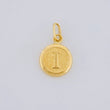 Dije Circulo Letra I 0.45 g / 1.6 cm Oro Amarillo 18K