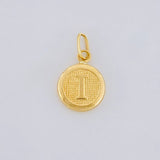 Dije Circulo Letra I 0.45 g / 1.6 cm Oro Amarillo 18K