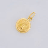 Dije Circulo Letra I 0.45 g / 1.6 cm Oro Amarillo 18K