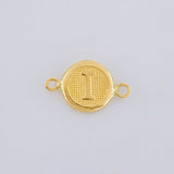 Herraje Letra I 0.4g / 1.5cm Oro Amarillo 18K