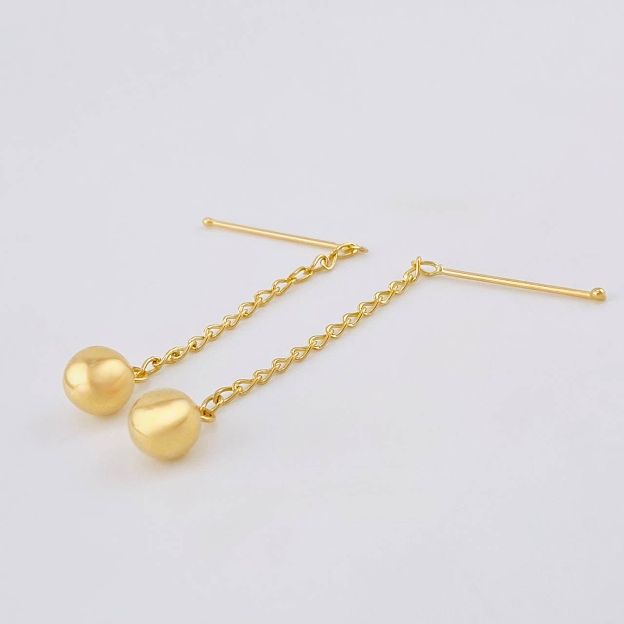 Topos Cadena Largos Bola 1.05 g / 6 mm Oro Amarillo 18K