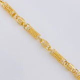 Pulso Rustico Malla Cilindrica 17.55 g / 19.5 cm / 5.2 mm Oro Amarillo 18K