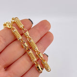 Pulso Rustico Malla Cilindrica 19.7 g / 17.35 cm / 5.2 mm Oro Amarillo 18K