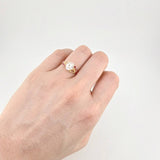 Anillo Solitario Cristal Real 1.8 g / T8 1/4 Oro Amarillo 18K