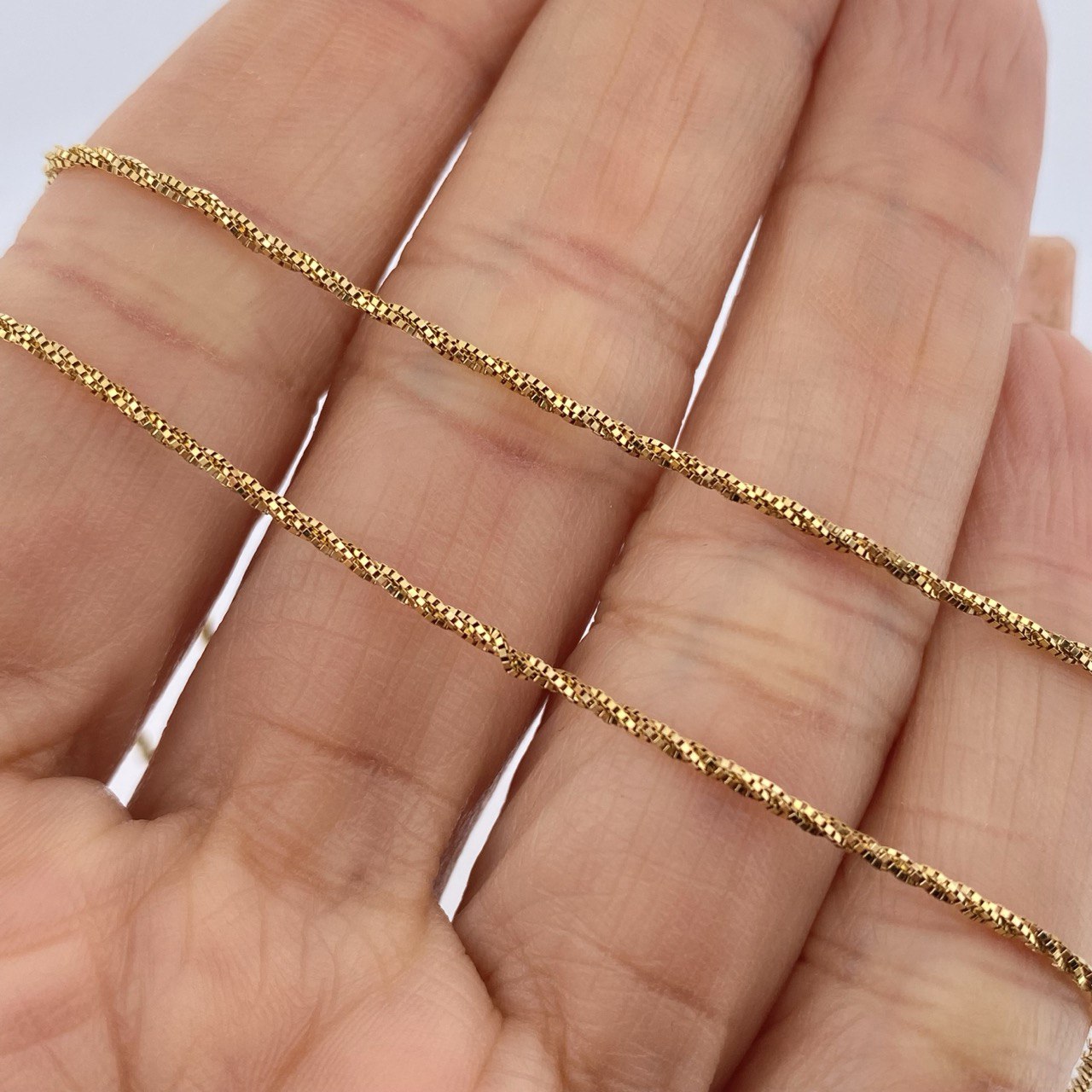 Cadena Veneciana Trenzada 3.15gr / 45cm / Oro Amarillo +3 18K &