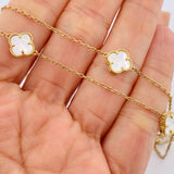 Cadena Trebol Aro Seguido 6.7gr / 42cm-45cm / Oro Amarillo +4 18K &