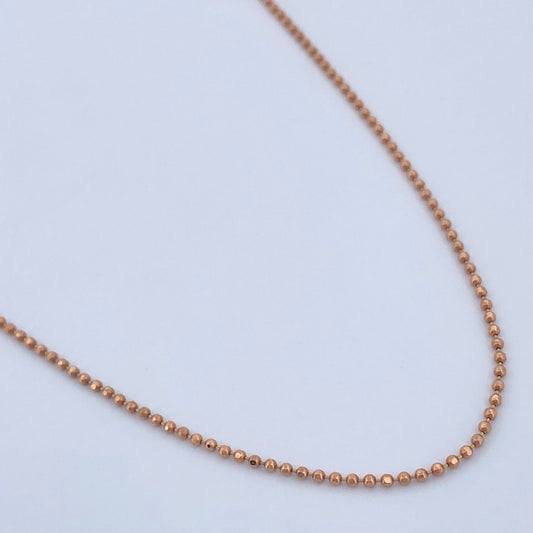 Cadena Militar 3.25gr / 60cm / 1.2mm Oro Rosa +3 &