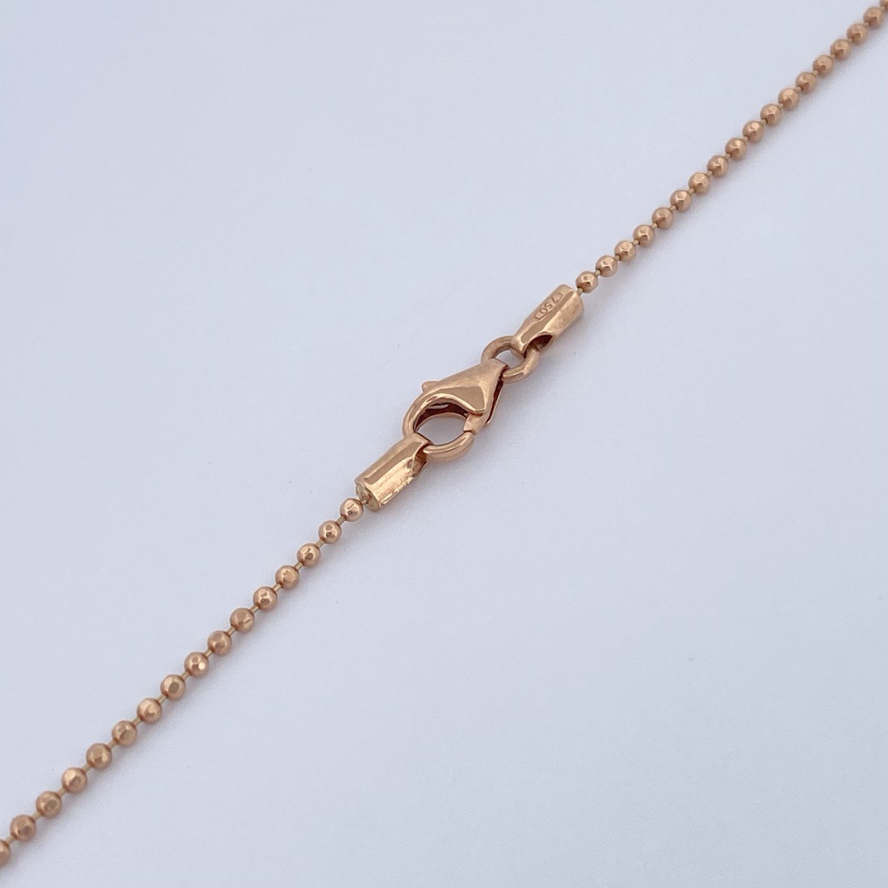 Cadena Militar Diamantada 3gr / 50.2cm / Oro Rosa +3 18K &