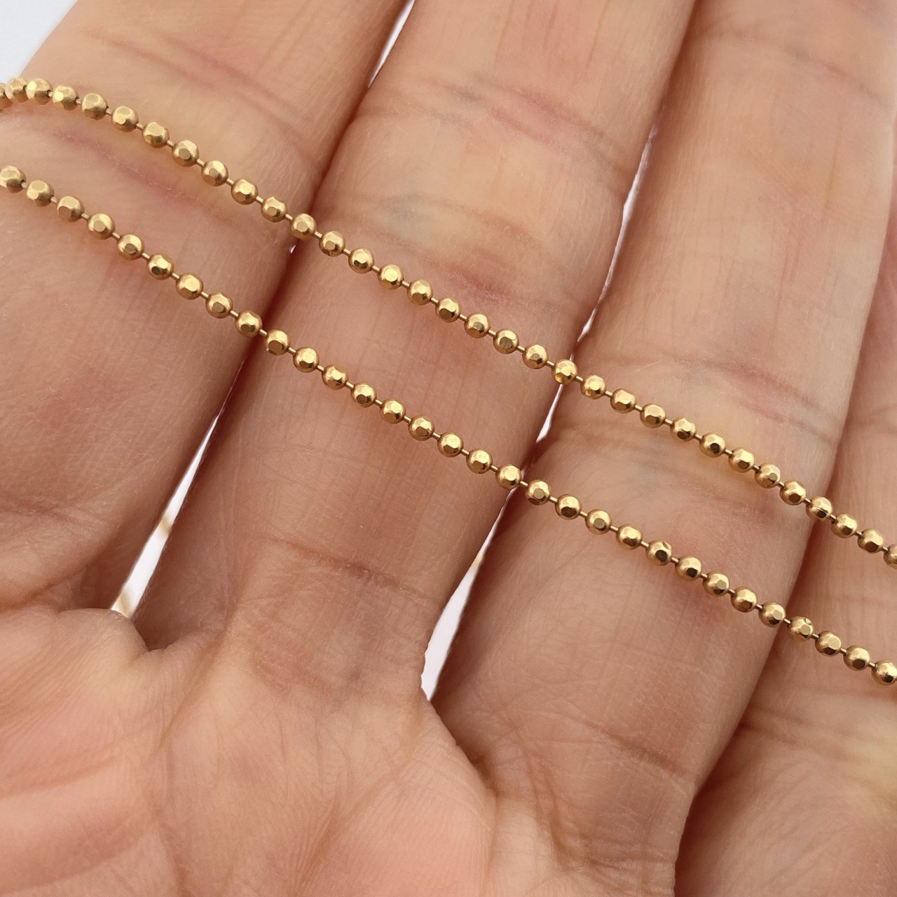 Cadena Militar 5.3gr / 60.3cm / Oro Amarillo +3 18K &
