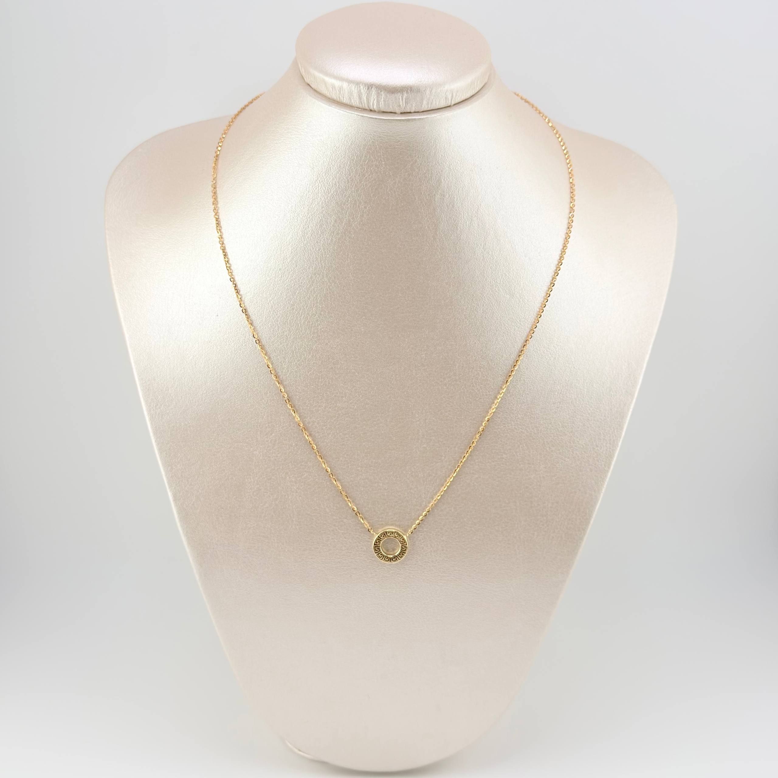 Cadena Aro Seguido Aro Tribal 3.9gr / 45cm / 1.4mm Oro Amarillo +4 18K