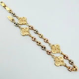 Pulso GC Trebol Doble Faz 5.3gr / 19.5cm / 10.3mm Tres Oros 18K