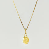 Set Cadena y Dije Veneciana + Virgen Milagrosa 1.35gr / 50cm / 0.6mm Oro Amarillo 18K (Oferta) *