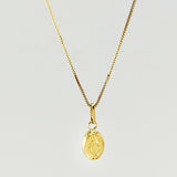 Set Cadena y Dije Veneciana + Virgen Milagrosa 1.25gr / 45cm / 0.6mm Oro Amarillo 18K (Oferta)