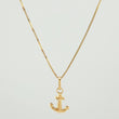 Set Cadena y Dije Veneciana + Ancla 1.3gr / 50cm / 0.6mm Oro Amarillo 18K (Oferta) *