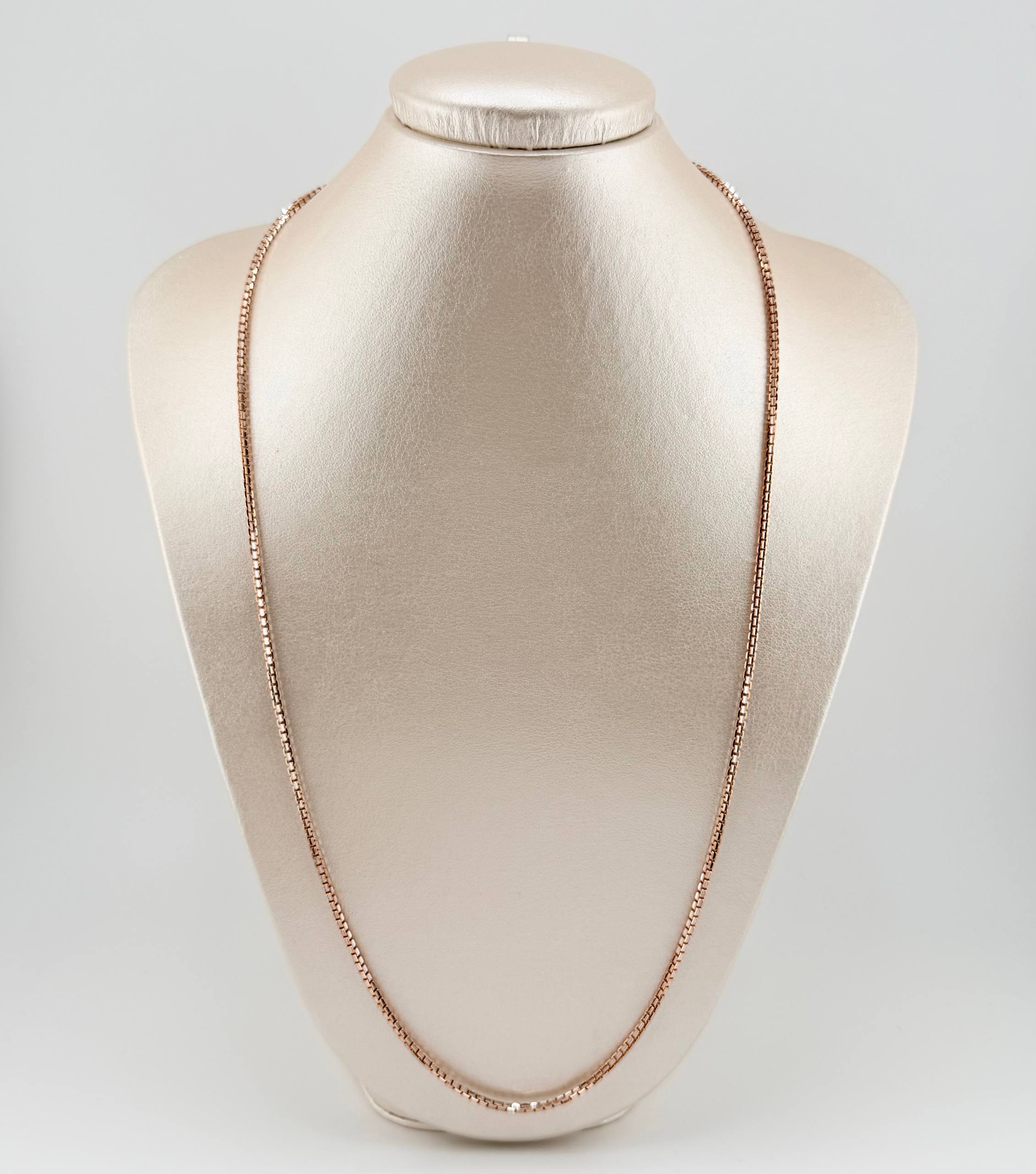 Cadena Veneciana Redonda 20.45gr / 70cm / 2.2mm Dos Oros Blanco Rosa +3 18K