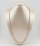 Cadena Veneciana Redonda 20.45gr / 70cm / 2.2mm Dos Oros Blanco Rosa +3 18K