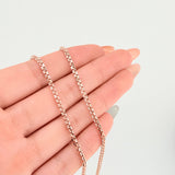 Cadena Veneciana Redonda 20.45gr / 70cm / 2.2mm Dos Oros Blanco Rosa +3 18K