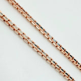 Cadena Veneciana Redonda 33.2gr / 70cm / 3mm Dos Oros Blanco Rosa +3 18K