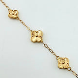 Pulso Trebol Diamantado 5.1gr / 18cm-19.5cm / 11.3mm Oro Amarillo Nac.Esp. 18K