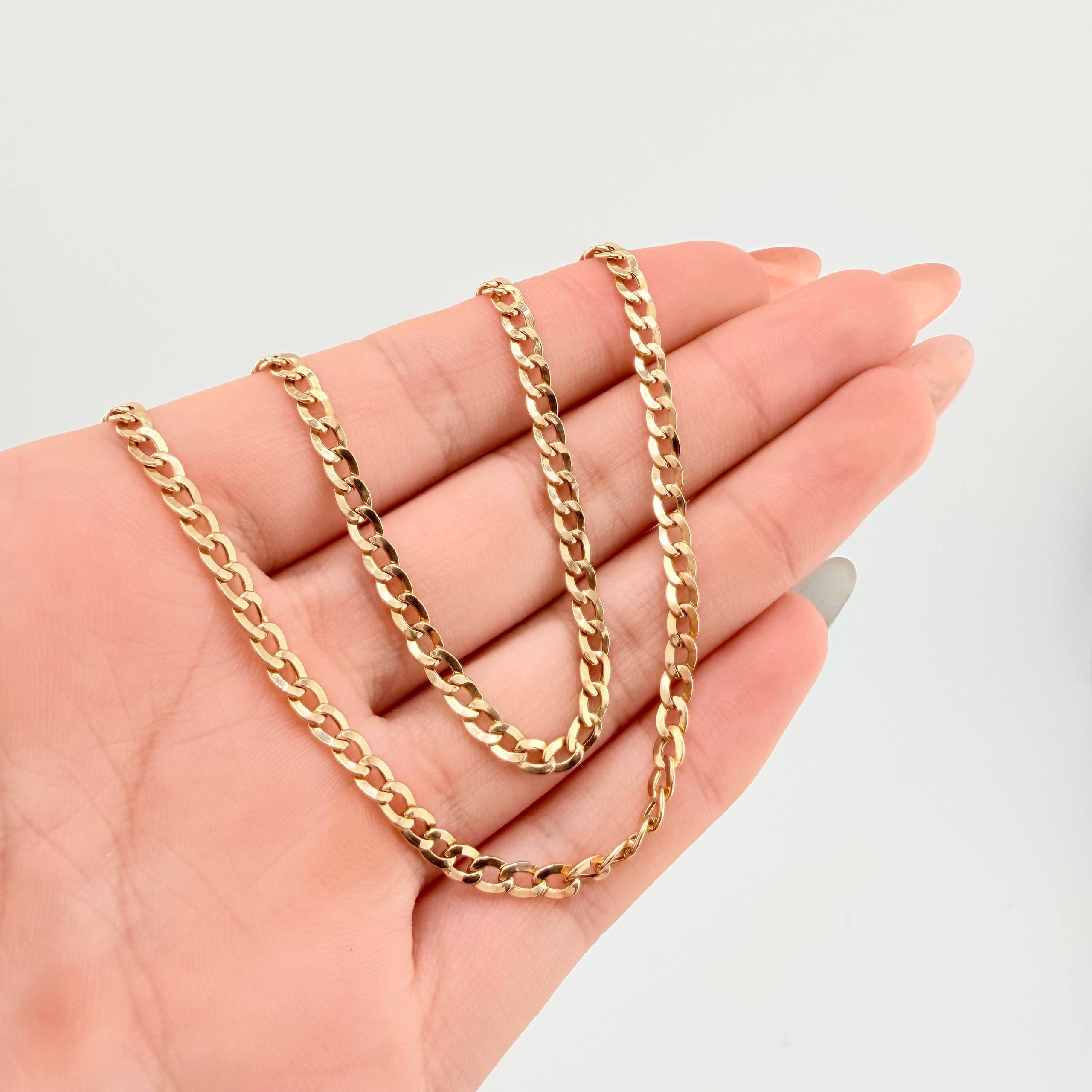 Cadena Cubana 1.9 g / 40 cm / 2.4 mm Oro Amarillo 18K